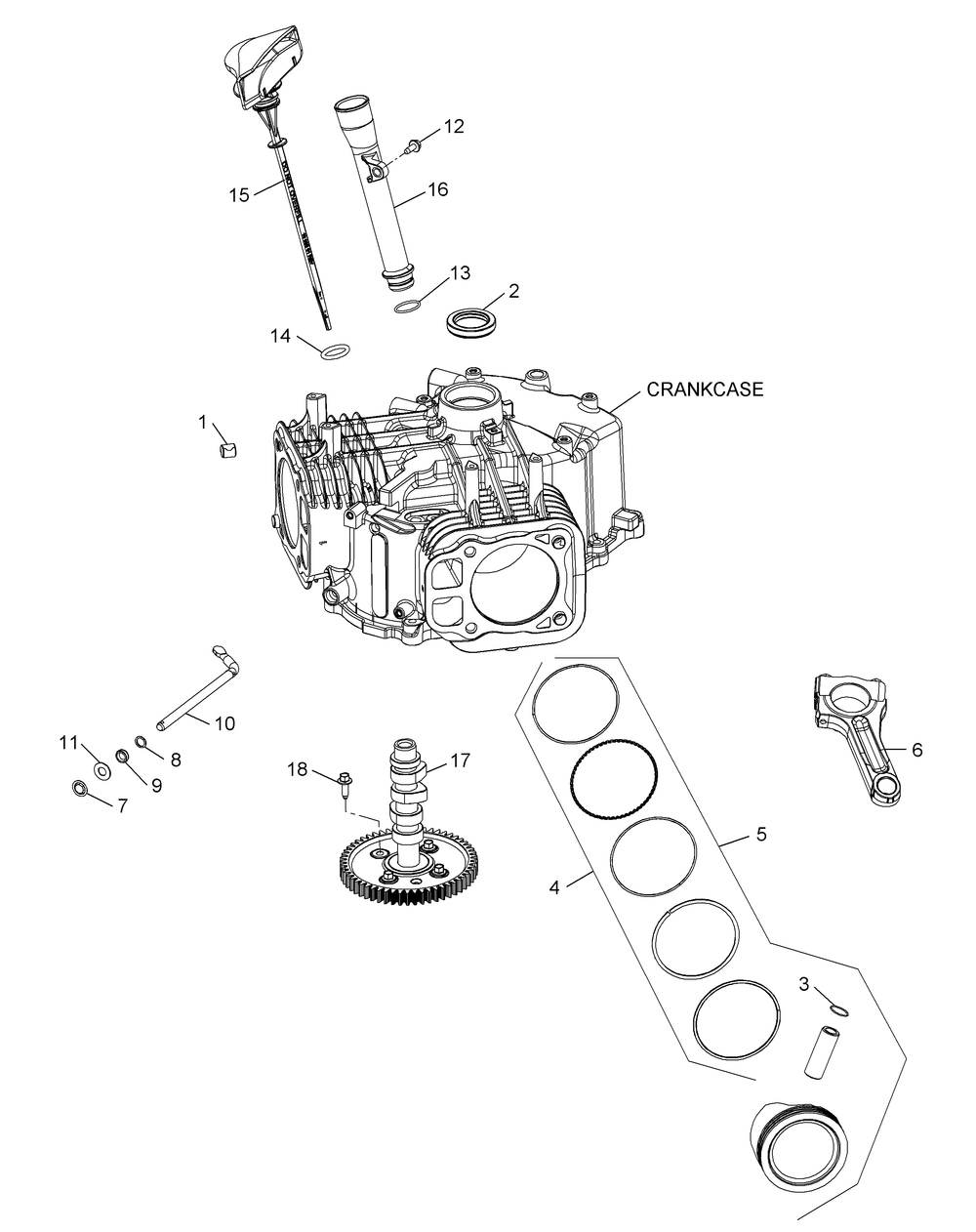 Kohler Zt730-3011 Crankcase Diagram and Parts List for Z-FORCELZ48 (53ATDAGB-53ATDAGB050)(2014) Cub Cadet Lawn Tractor